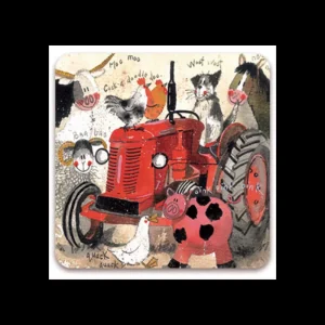 Alex Clark Art Ltd Kitchen And Dining | Tableware*Alex Clark Coaster - Big Red Tractor