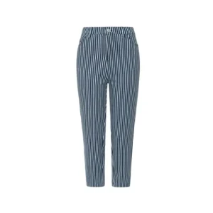 Women Alice Collins Trousers*Cassie stripe crop trousers - Midnight Blue / White