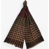 J Barbour + Son Ltd Hats, Gloves & Scarves*Barbour Ashton Scarf - Army Green/Port