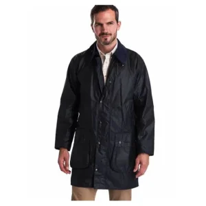 J Barbour + Son Ltd Coats & Jackets*Barbour Border Wax Jacket Navy