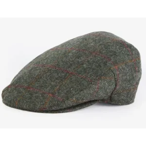 Women J Barbour + Son Ltd Hats, Gloves & Scarves*Barbour Crieff Flat Cap - Olive/Red Check