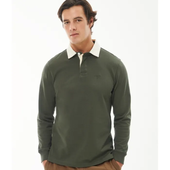barbour_howtown_rugby_shi_0.webp J Barbour + Son Ltd Shirts | T-Shirts*Barbour Howtown Rugby Shirt - Olive