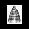 Women J Barbour + Son Ltd Hats, Gloves & Scarves | Hats, Gloves & Scarves*Barbour Large Tattersall Scarf Charcoal Grey