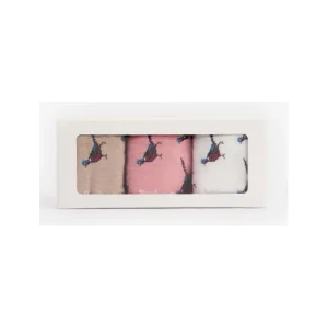 Women J Barbour + Son Ltd Socks | Socks*Barbour Pheasant Sock Gift Set - Pink Rust Mix