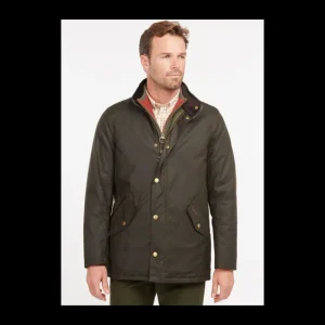 J Barbour + Son Ltd Coats & Jackets*Barbour Prestbury Wax Men's Jacket - Olive