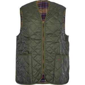 J Barbour + Son Ltd Gilets*Barbour Quilted Waistcoat Zip-In Liner Olive