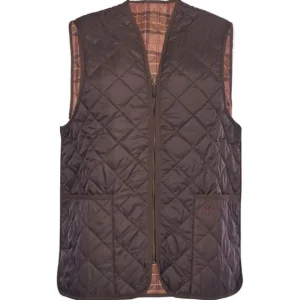 J Barbour + Son Ltd Gilets*Barbour Quilted Waisted Zip-In Liner Rustic