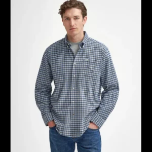 J Barbour + Son Ltd Shirts*Barbour Tanlaw Tailored Fit Check Shirt - Blue