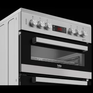 Beko Freestanding Cookers*EDC634S 60cm Double Oven Electric Cooker with Ceramic Hob - Silver
