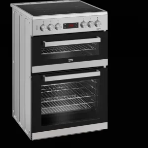 Beko Freestanding Cookers*EDC634S 60cm Double Oven Electric Cooker with Ceramic Hob - Silver