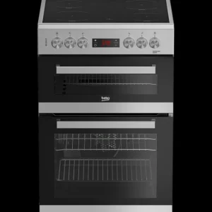 Beko Freestanding Cookers*EDC634S 60cm Double Oven Electric Cooker with Ceramic Hob - Silver