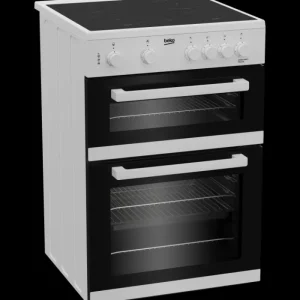 Beko Freestanding Cookers*ETC611W 60cm Twin Cavity Electric Cooker with Ceramic Hob - White