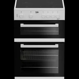 Beko Freestanding Cookers*ETC611W 60cm Twin Cavity Electric Cooker with Ceramic Hob - White