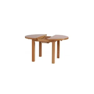 Besp Oak Furniture*NB082 Round Extension Dining Table 1.1m - 1.4m