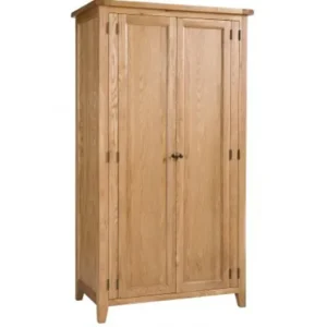 Besp Oak Furniture*VXB004P Panelled Front 2 Door Full Hanging Wardrobe