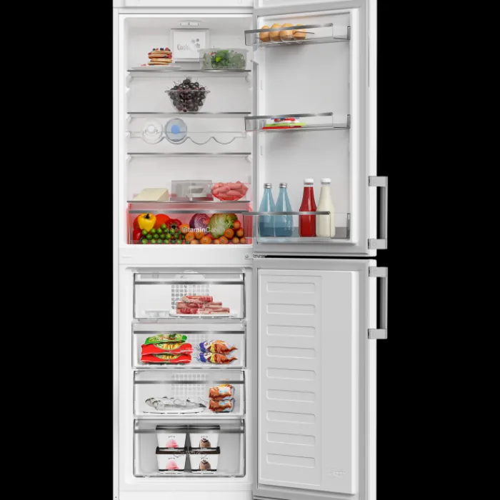 blomberg_kgmv_cm__frost_f_2.webp Blomberg Fridge Freezers/Freestanding Fridge Freezers*KGM4574V 54cm 50/50 Frost Free Fridge Freezer - White