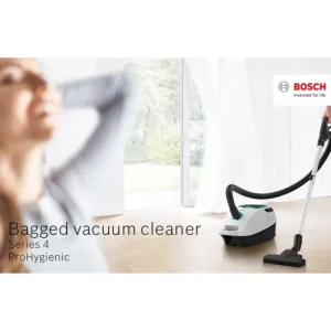Bosch Vacuum Cleaners*BGBS4HYGGB Serie 4 ProHygienic 600W 4.5kg Cylinder Vacuum Cleaner - White