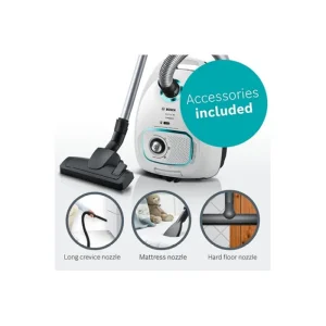 Bosch Vacuum Cleaners*BGBS4HYGGB Serie 4 ProHygienic 600W 4.5kg Cylinder Vacuum Cleaner - White