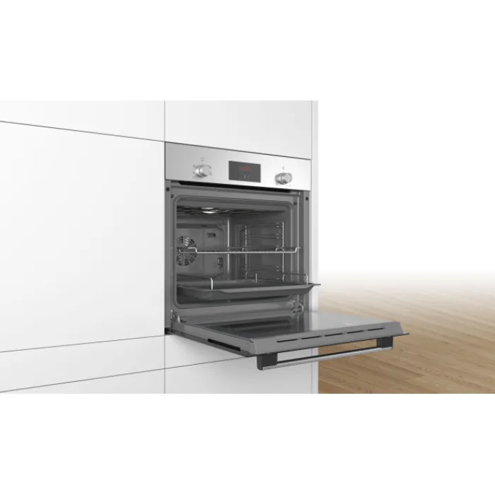 bosch_hhfbrb_cm_serie__bu_0.webp Bosch Built In Ovens*HHF113BR0B 59.4cm Serie 2 Built In Electric Single Oven with 3D Hot Air - Stainless Steel