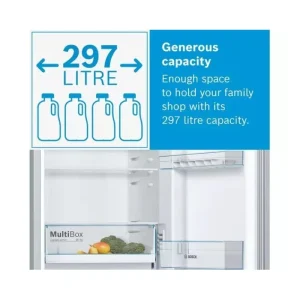Bosch Fridge Freezers/Freestanding Fridge Freezers*KGN34NLEAG 60cm 50/50 No Frost Fridge Freezer - Silver