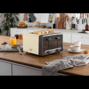 Bosch Toasters*TAT4P447GB 4 Slot Toaster - Cream