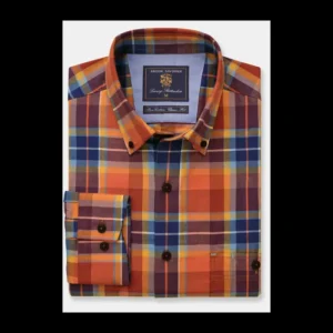 Brook Taverner Shirts*Stand Alone Check Shirt - Ginger