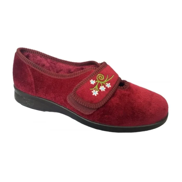 caroline___slipper_burgun_0.webp Women D B Shoes Ltd Slippers*Caroline 2 - Slipper Burgundy