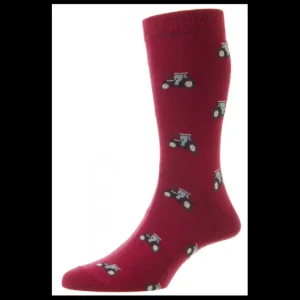 HJ Socks Socks & Underwear*Classic Tractor Socks - Claret