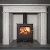 Clock Woodburner And Multifuel Stoves*Blithfield 5 Multi Fuel Stove 5kW - Black with Stainless Steel Fittings