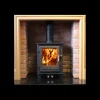 Clock Woodburner And Multifuel Stoves*Blithfield Compact 5 Multi Fuel Stove 5kW - Black with Stainless Steel Fittings