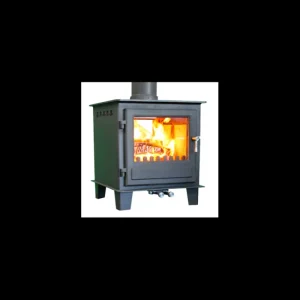 Clock Woodburner And Multifuel Stoves*Blithfield DS (Double Sided) 10kW Multi Fuel Stove - Black with Stainless Steel Fittings