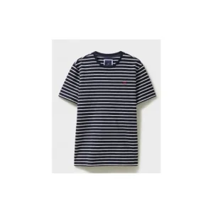 Crew Clothing Company T-Shirts*Crew Breton Stripe T-Shirt - Dark Navy White Stripe