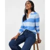 Women Crew Clothing Company Jumpers & Cardigans*Crew Knitted Rugby Jumper - Blue Stripe