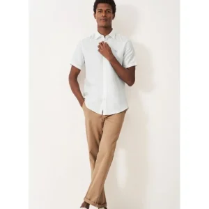 Crew Clothing Company Shirts*Crew Short Sleeve Linen Shirt - Heritage White