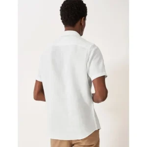 Crew Clothing Company Shirts*Crew Short Sleeve Linen Shirt - Heritage White