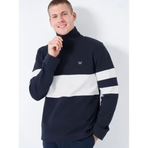 Crew Clothing Company Jumpers & Cardigans*Crews Padstow Pique Sweatshirt - Nevy/White