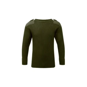 Fort Jumpers & Cardigans*Crew Neck Combat Sweater Olive