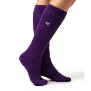 Women Heat Holder Socks*s Ladies Original Long Socks Purple