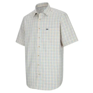 Hoggs Of Fife Ltd Shirts*Hoggs Kessock Short Sleeve Tattersall Shirt Brown / Blue