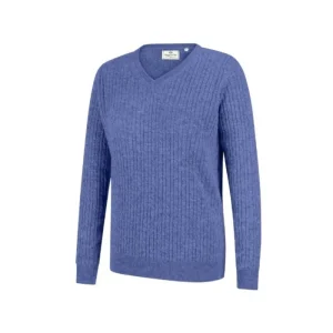 Women Hoggs Of Fife Ltd Jumpers & Cardigans*Hoggs Lauder Ladies Cable Pullover - Violet