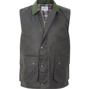 Hoggs Of Fife Ltd Gilets*Hoggs Padded Wax Waistcoat Olive