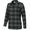 Women Hoggs Of Fife Ltd Coats & Jackets | Shirts*Hoggs Tartan Ladies Shacket - Navy / Green