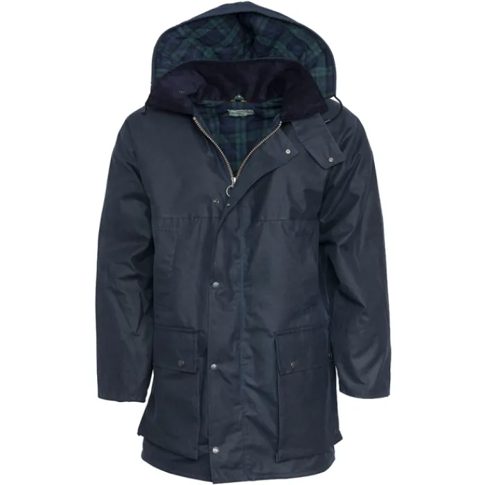 hoggs_waxed_jacket_navy_0.webp Hoggs Of Fife Ltd Coats & Jackets*Hoggs Waxed Jacket Navy