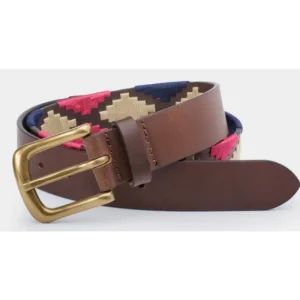 Ibex Accessories*Polo Belt Pink/Navy/White