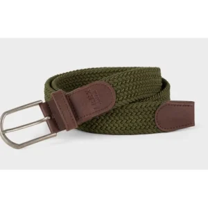 Ibex Accessories*Stretch Woven Belt Khaki
