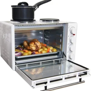 Igenix Microwaves | Food Preparation*IG7130 30 Litre Mini Oven with Double Hotplates - White