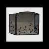 Inglenook Fire Tools & Maintenance*FIRE77 3 Panel Fire Screen with Leaf Design - Black (78x74x71x30cm)
