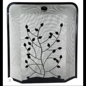 Inglenook Fire Tools & Maintenance*FIRE10 Rectangular Spark Guard With Leaf Design (L61 X W54)
