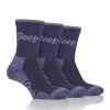 Women Jeep Socks*Ladies 3 Pack Socks Purple 4-8