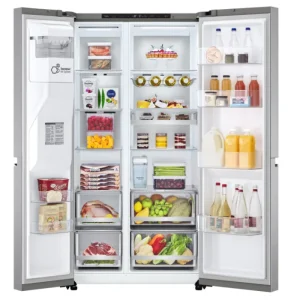 LG American Style*GSLV91MBAC 91.3cm Frost Free American Style Fridge Freezer - Metal Sorbet